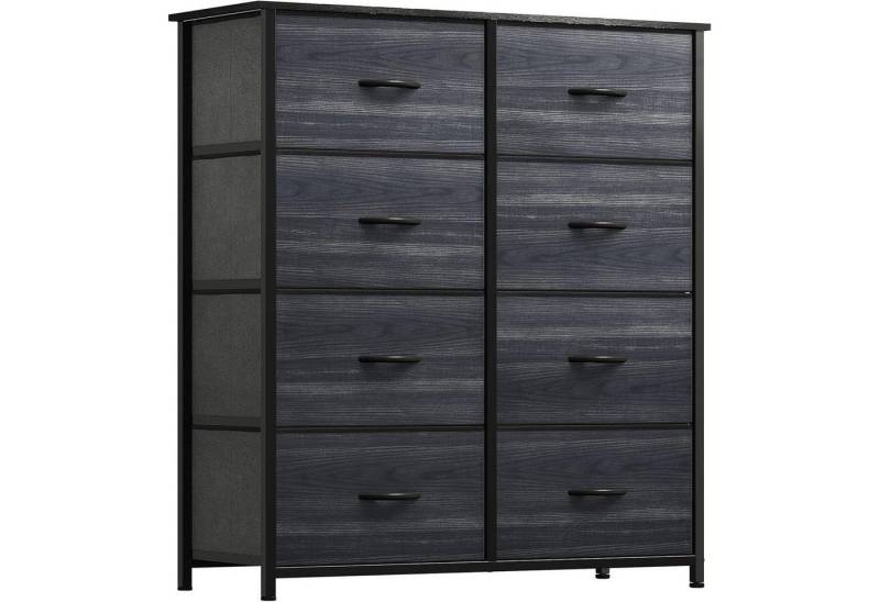 LuxusKollektion Büromöbel-Set Kommode 8 Stoffschubladen Metallgestell Schwarze Holzmaserung LuxusKollektion Büromöbel-Set Kommode 8 Stoffschubladen Metallgestell Schwarze Holzmaserung von LuxusKollektion