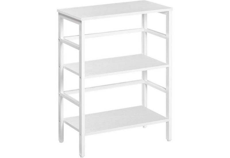 LuxusKollektion Büromöbel-Set Leiterregal Bücherregal 3 Ebenen Metallrahmen Weiß 60 x 30 x 81 cm von LuxusKollektion