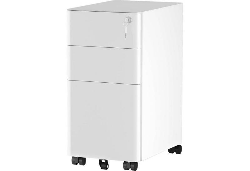LuxusKollektion Büromöbel-Set Rollcontainer 3 Schubladen Metall Aktenschrank abschließbar A4 von LuxusKollektion