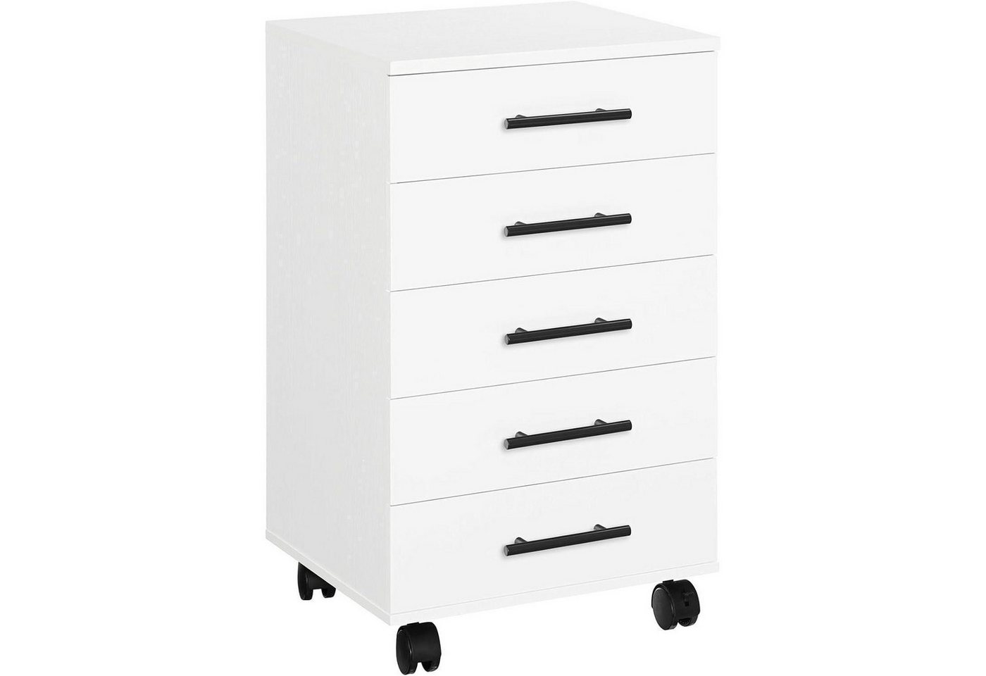 LuxusKollektion Büromöbel-Set Rollcontainer 5 Schubladen Aktenschrank Bürocontainer Weiß von LuxusKollektion