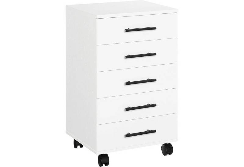 LuxusKollektion Büromöbel-Set Rollcontainer 5 Schubladen Aktenschrank Bürocontainer Weiß von LuxusKollektion