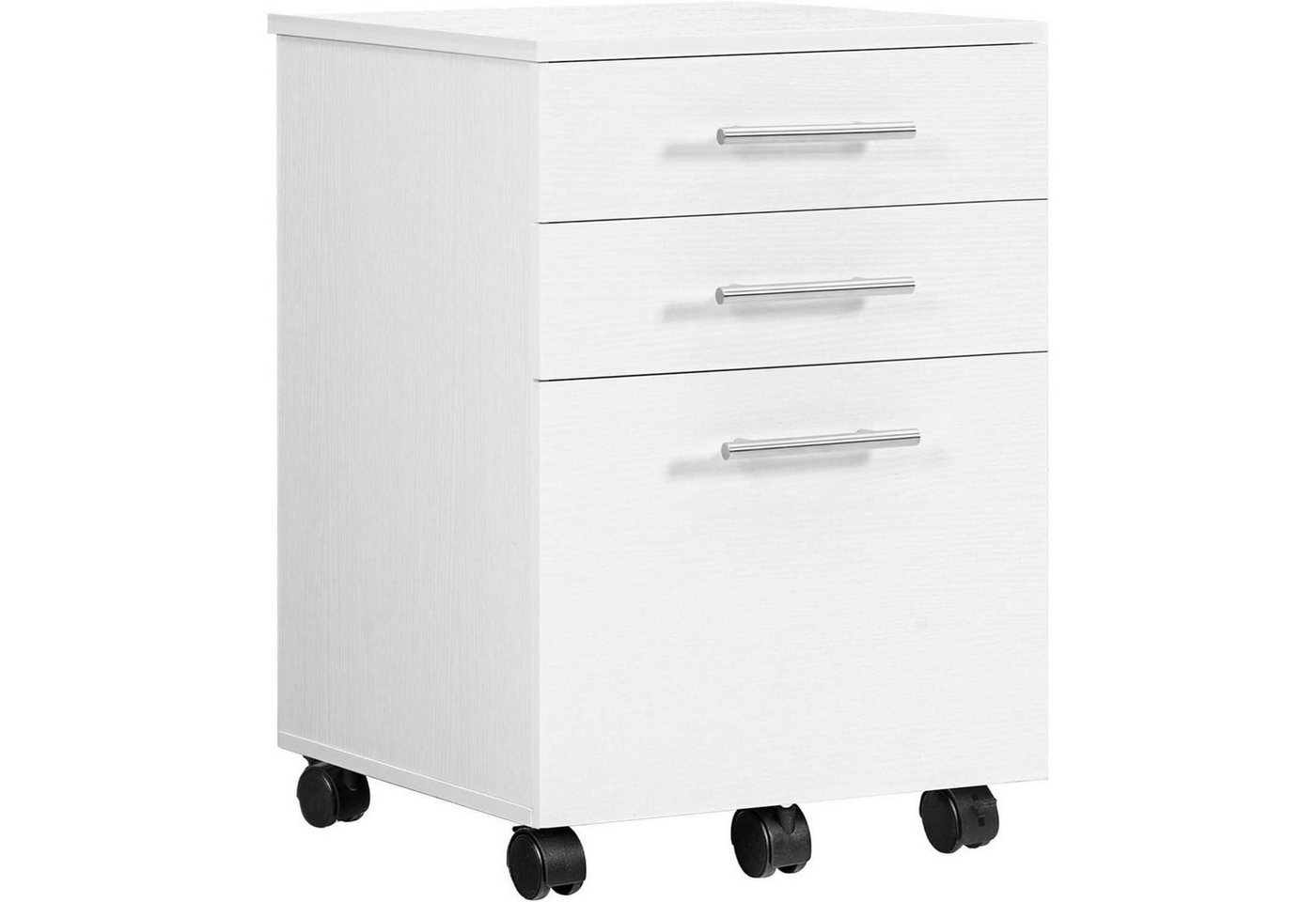 LuxusKollektion Büromöbel-Set Rollcontainer Aktenschrank 3 Schubladen Aktenfächer Büro Weiß von LuxusKollektion