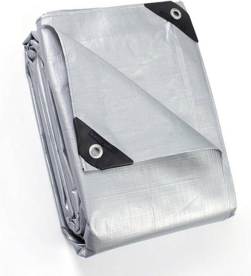 LuxusKollektion Bürostuhl Abdeckplane mit Ösen 2m x 3m Grau Wasserdicht 160g/m² Schutzplane von LuxusKollektion