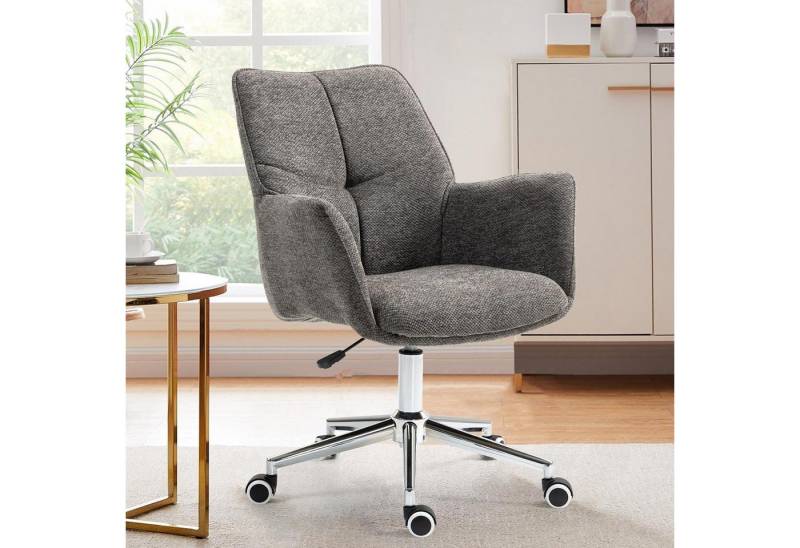 LuxusKollektion Bürostuhl Bürostuhl Drehstuhl höhenverstellbar Armlehnen 150kg Grau LuxusKollektion Bürostuhl Bürostuhl Drehstuhl höhenverstellbar Armlehnen 150kg Grau von LuxusKollektion