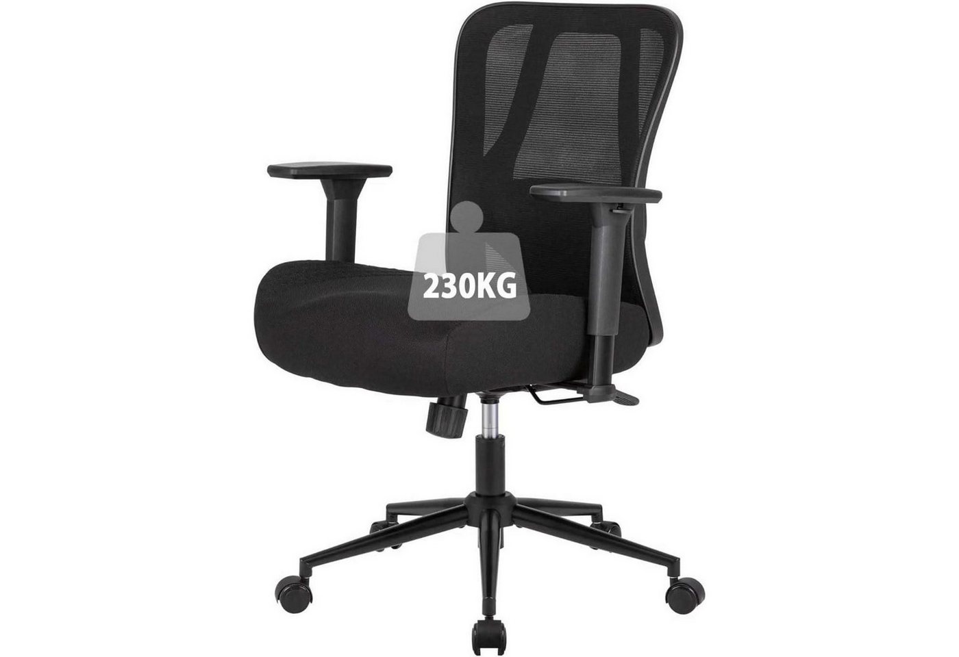 LuxusKollektion Bürostuhl Bürostuhl Ergonomisch 230kg Lendenstütze Netz 15cm Armlehne Schwarz LuxusKollektion Bürostuhl Bürostuhl Ergonomisch 230kg Lendenstütze Netz 15cm Armlehne Schwarz von LuxusKollektion