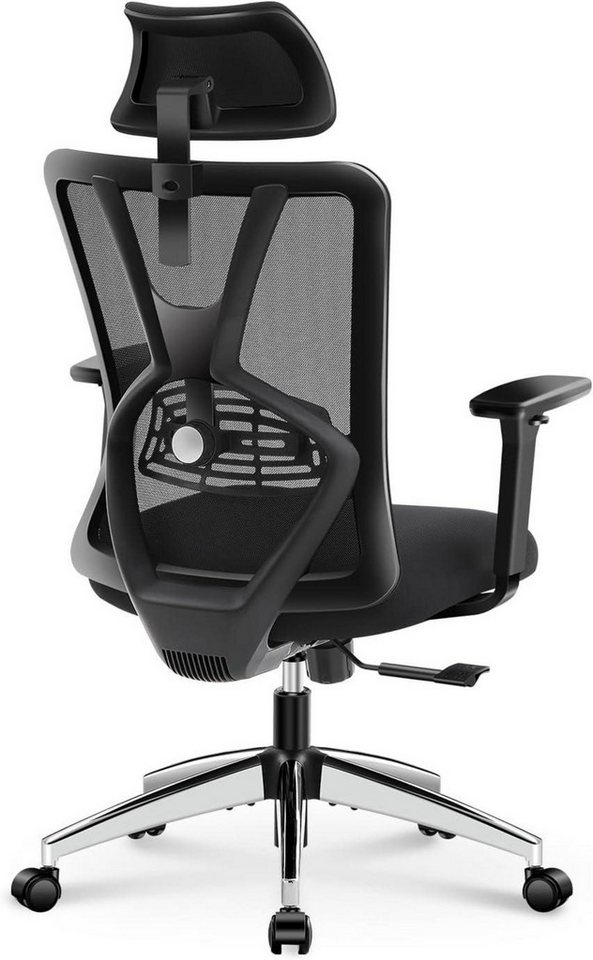 LuxusKollektion Bürostuhl Bürostuhl Ergonomisch mit Verstellbarer Lendenwirbelstütze, Kopfstütze LuxusKollektion Bürostuhl Bürostuhl Ergonomisch mit Verstellbarer Lendenwirbelstütze, Kopfstütze von LuxusKollektion