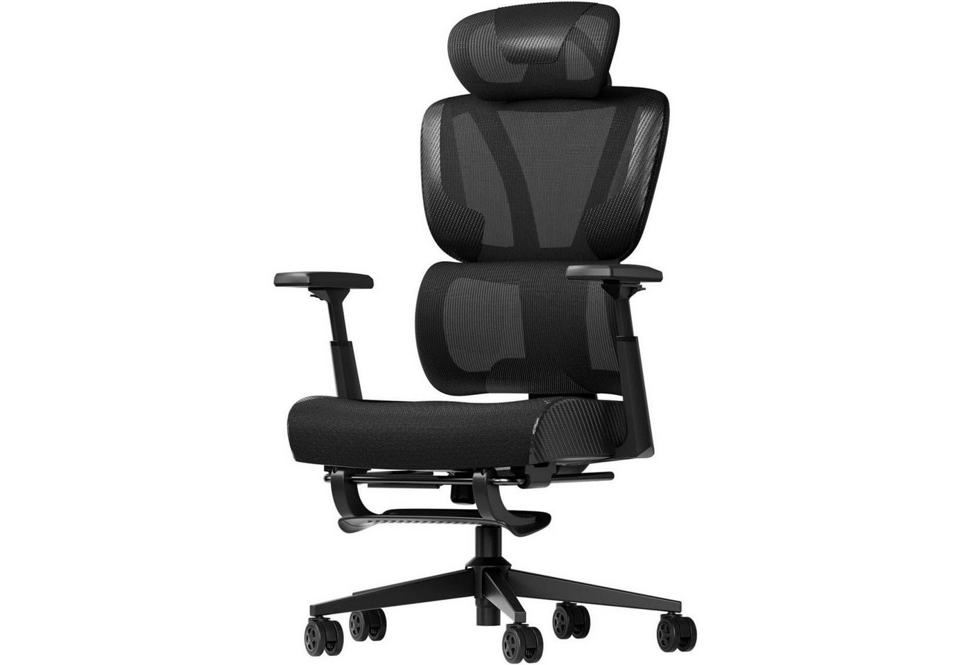 LuxusKollektion Bürostuhl Bürostuhl ergonomisch 2D Lendenstütze 3D Armlehnen 150 kg G4-schwarz LuxusKollektion Bürostuhl Bürostuhl ergonomisch 2D Lendenstütze 3D Armlehnen 150 kg G4-schwarz von LuxusKollektion