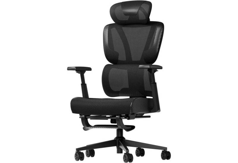 LuxusKollektion Bürostuhl Bürostuhl ergonomisch 2D Lendenstütze 3D Armlehnen 150 kg G4-schwarz LuxusKollektion Bürostuhl Bürostuhl ergonomisch 2D Lendenstütze 3D Armlehnen 150 kg G4-schwarz von LuxusKollektion