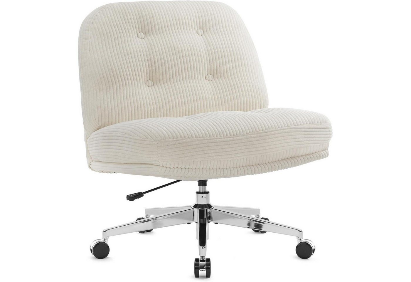 LuxusKollektion Bürostuhl Bürostuhl höhenverstellbar Rollen ohne Armlehnen Weiß LuxusKollektion Bürostuhl Bürostuhl höhenverstellbar Rollen ohne Armlehnen Weiß von LuxusKollektion