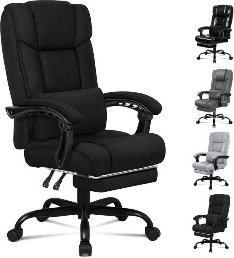 LuxusKollektion Bürostuhl Bürostuhl mit Verstellbarer Lendenwirbelstütze, High Back Home Working von LuxusKollektion