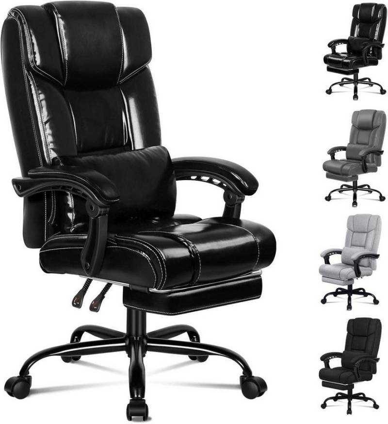 LuxusKollektion Bürostuhl Bürostuhl mit Verstellbarer Lendenwirbelstütze und hoher von LuxusKollektion