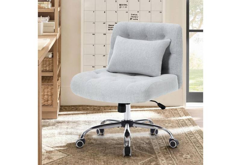 LuxusKollektion Bürostuhl Bürostuhl ohne Armlehnen Drehstuhl Lendenkissen Schminkstuhl Rädern von LuxusKollektion