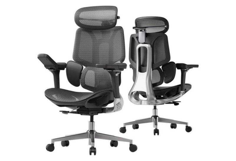 LuxusKollektion Bürostuhl Ergonomischer Bürostuhl mit 3-Zonen Lendenwirbelstütze & 4D Kopfstütze LuxusKollektion Bürostuhl Ergonomischer Bürostuhl mit 3-Zonen Lendenwirbelstütze & 4D Kopfstütze von LuxusKollektion