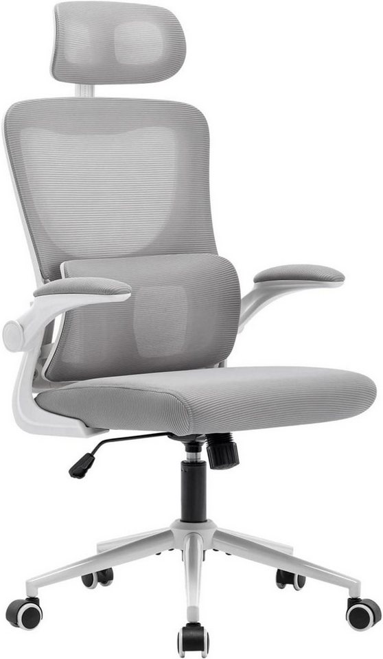 LuxusKollektion Bürostuhl Ergonomischer Bürostuhl mit Armlehnen und Schaukelfunktion von LuxusKollektion