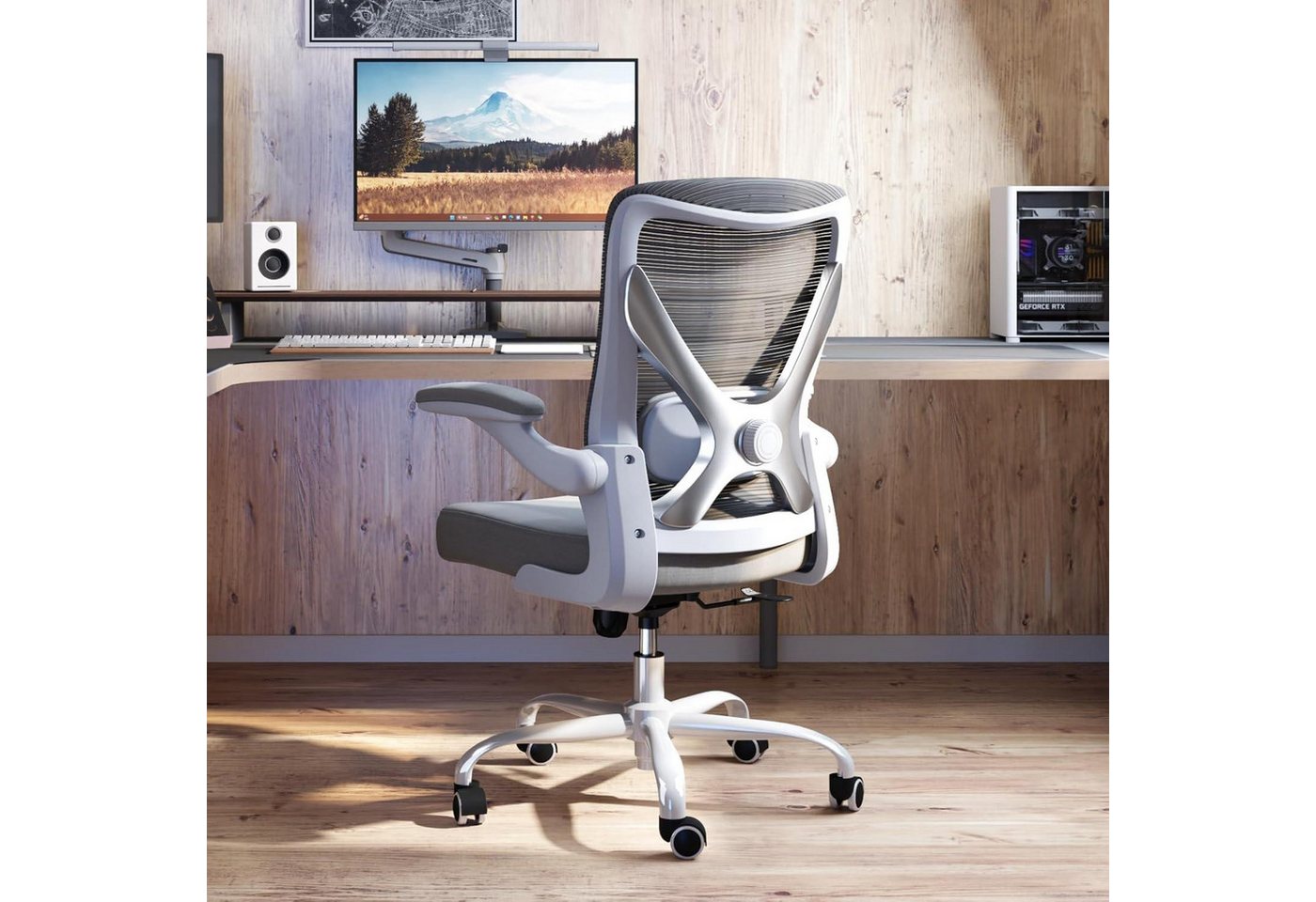 LuxusKollektion Bürostuhl Ergonomischer Bürostuhl mit Lendenwirbelstütze und atmungsaktivem LuxusKollektion Bürostuhl Ergonomischer Bürostuhl mit Lendenwirbelstütze und atmungsaktivem von LuxusKollektion