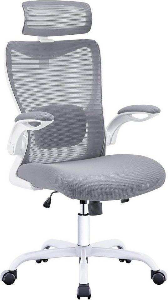 LuxusKollektion Bürostuhl Ergonomischer Bürostuhl mit Verstellbarer Kopfstütze und von LuxusKollektion