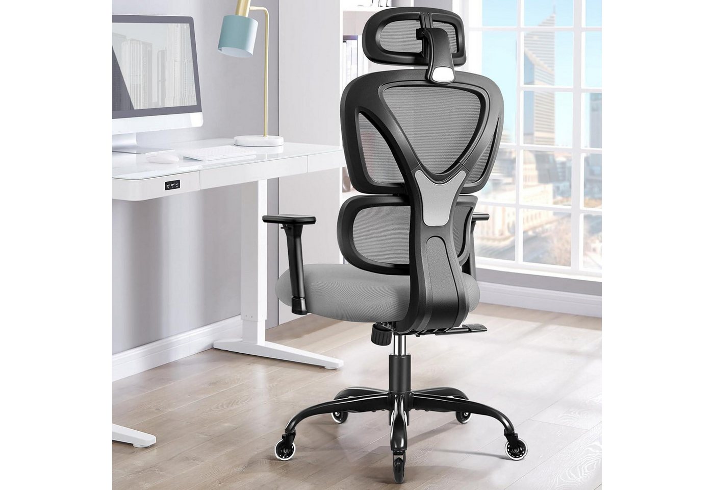 LuxusKollektion Bürostuhl Ergonomischer Bürostuhl mit verstellbarer Kopfstütze und LuxusKollektion Bürostuhl Ergonomischer Bürostuhl mit verstellbarer Kopfstütze und von LuxusKollektion