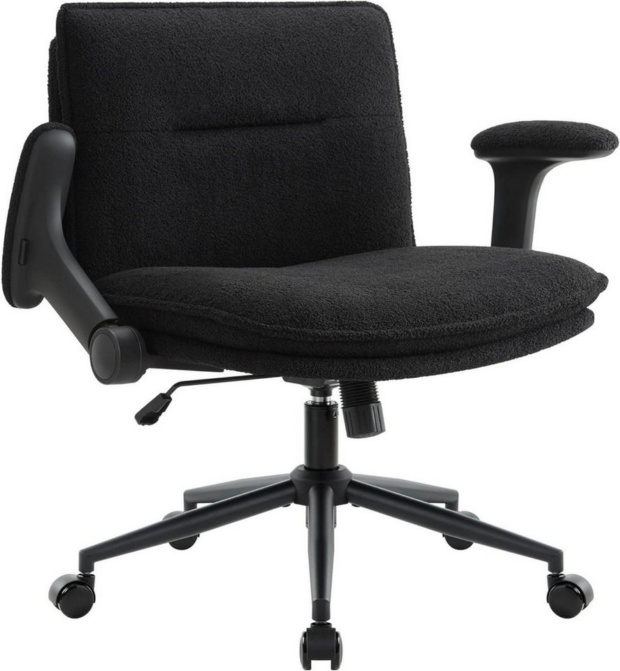 LuxusKollektion Bürostuhl Schreibtischstuhl Schneidersitz Schwarz mit Armlehne LuxusKollektion Bürostuhl Schreibtischstuhl Schneidersitz Schwarz mit Armlehne von LuxusKollektion