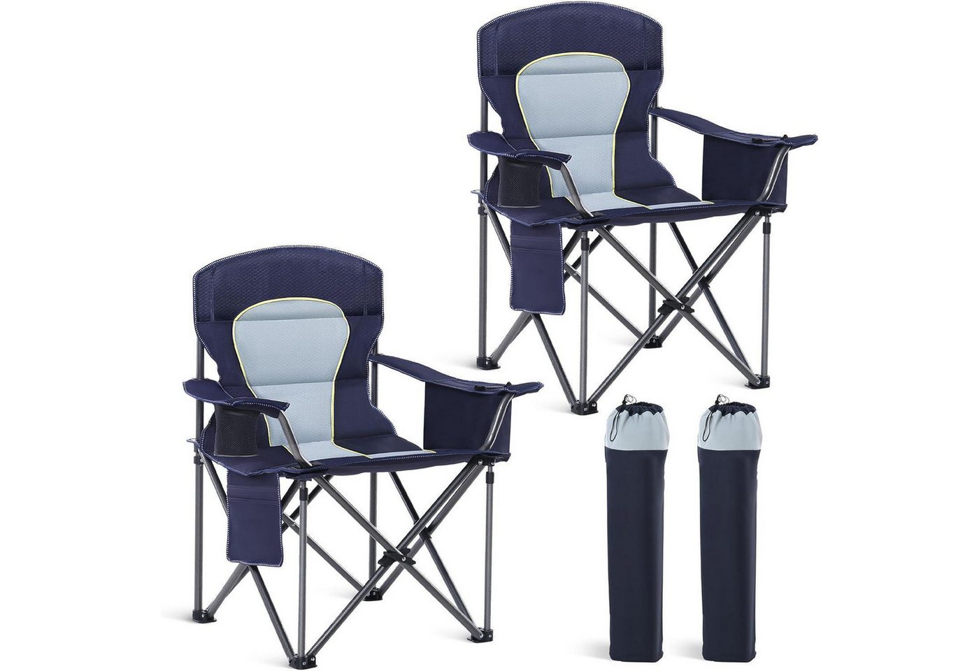 LuxusKollektion Campingstuhl Campingstuhl Faltbar 200kg Gepolstert Getränkehalter XXL Dunkelblau LuxusKollektion Campingstuhl Campingstuhl Faltbar 200kg Gepolstert Getränkehalter XXL Dunkelblau von LuxusKollektion