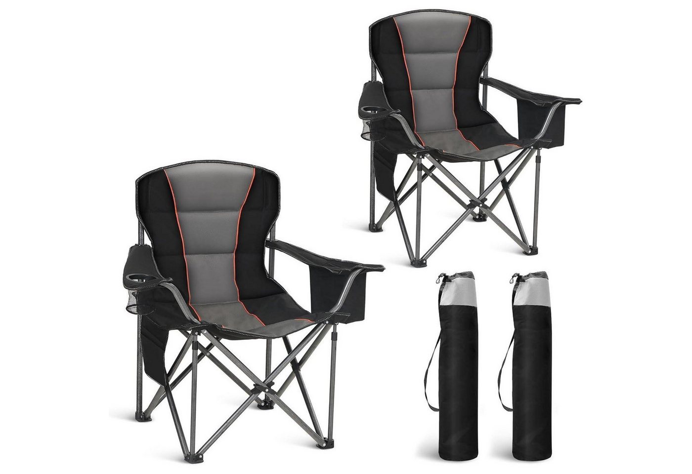 LuxusKollektion Campingstuhl Campingstuhl Faltbar 200kg Getränkehalter XXL 2er Dunkelschwarz LuxusKollektion Campingstuhl Campingstuhl Faltbar 200kg Getränkehalter XXL 2er Dunkelschwarz von LuxusKollektion