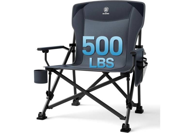 LuxusKollektion Campingstuhl Campingstuhl Faltbar 230kg XL Getränkehalter 62cm Grau Normaler Rücken LuxusKollektion Campingstuhl Campingstuhl Faltbar 230kg XL Getränkehalter 62cm Grau Normaler Rücken von LuxusKollektion