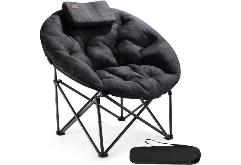 LuxusKollektion Campingstuhl Campingstuhl Faltbar Moonchair XXL 150kg Gepolstert Schwarz LuxusKollektion Campingstuhl Campingstuhl Faltbar Moonchair XXL 150kg Gepolstert Schwarz von LuxusKollektion