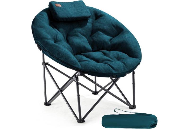 LuxusKollektion Campingstuhl Campingstuhl Faltbar XXL 150kg Gepolstert Klappstuhl Grün von LuxusKollektion