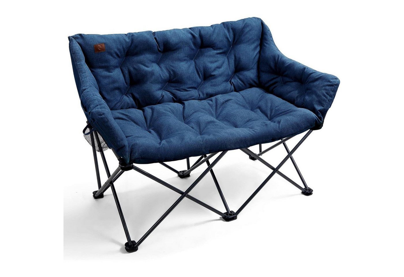 LuxusKollektion Campingstuhl Campingstuhl Klappbar 2 Sitzer XXL 320kg Belastbar Blau Modern von LuxusKollektion