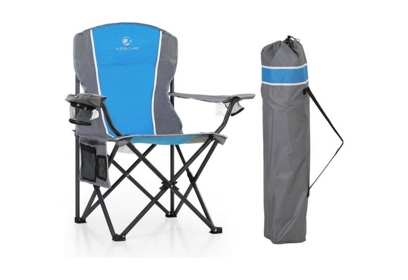 LuxusKollektion Campingstuhl Campingstuhl Klappstuhl Angelstuhl Getränkehalter 160kg Grau-blau LuxusKollektion Campingstuhl Campingstuhl Klappstuhl Angelstuhl Getränkehalter 160kg Grau-blau von LuxusKollektion