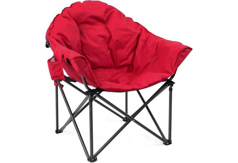 LuxusKollektion Campingstuhl Campingstuhl Moonchair Faltbar Kühltasche Oxford Rot von LuxusKollektion