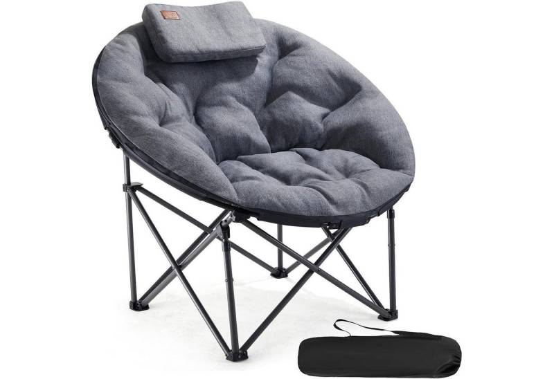 LuxusKollektion Campingstuhl Campingstuhl XXL Faltbar 150kg Gepolstert Kissen Rund Grau LuxusKollektion Campingstuhl Campingstuhl XXL Faltbar 150kg Gepolstert Kissen Rund Grau von LuxusKollektion