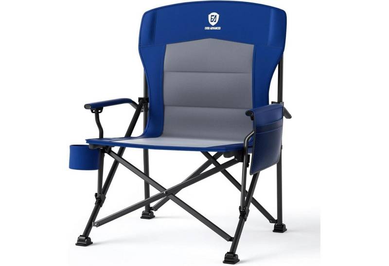 LuxusKollektion Campingstuhl Campingstuhl faltbar 230 kg XL 62 cm Getränkehalter Blau Klassisch von LuxusKollektion