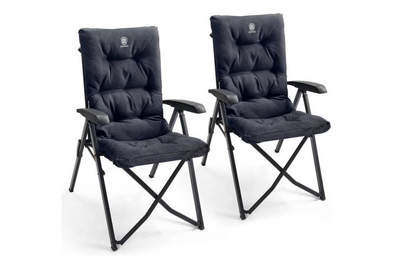 LuxusKollektion Campingstuhl Campingstuhl faltbar rückenverstellbar 150kg gepolstert 2pcs Schwarz LuxusKollektion Campingstuhl Campingstuhl faltbar rückenverstellbar 150kg gepolstert 2pcs Schwarz von LuxusKollektion