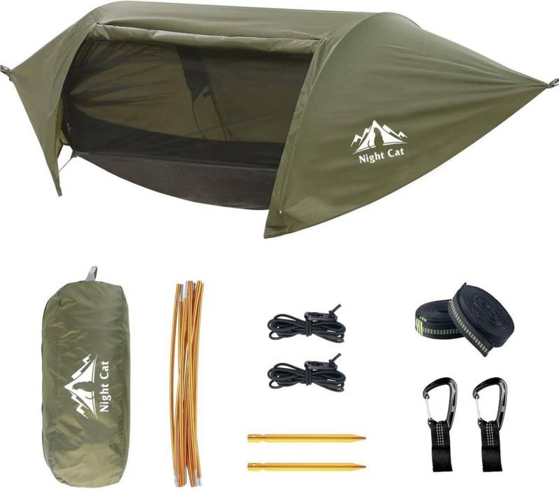 LuxusKollektion Campingstuhl Hängematte Zelt mit Moskitonetz wasserdichte Regenfliege für 1 Person von LuxusKollektion