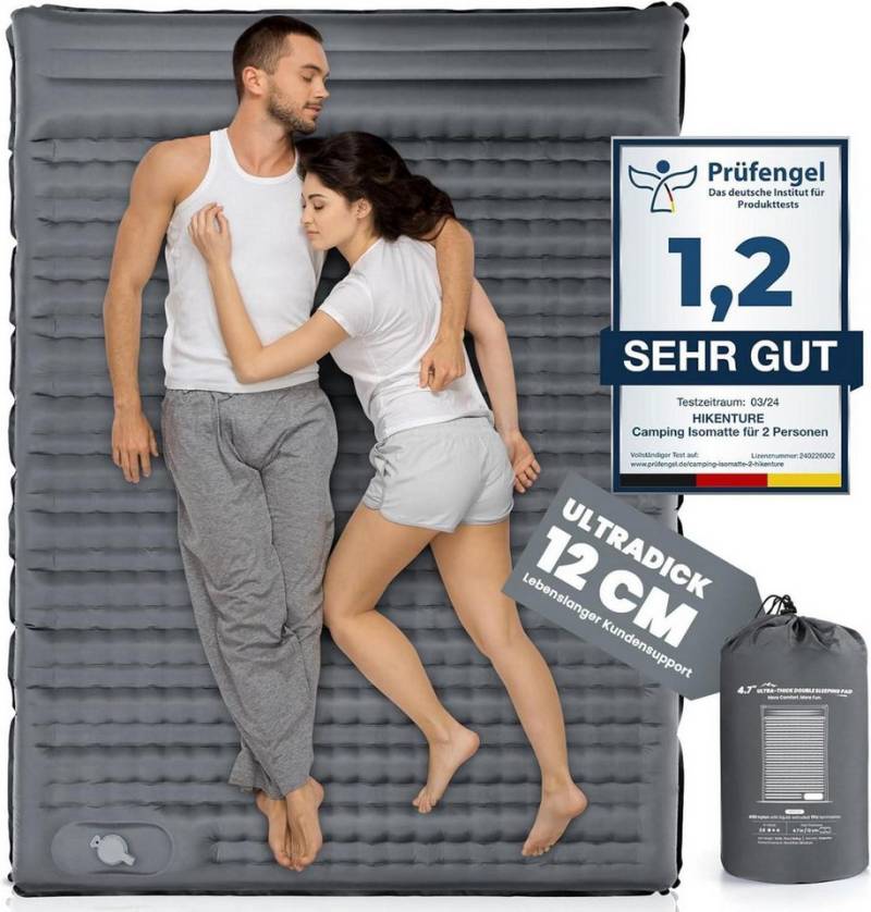LuxusKollektion Campingstuhl Isomatte Selbstaufblasend Doppel 12CM Ultraleicht Camping für 2 von LuxusKollektion
