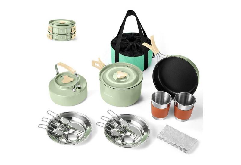 LuxusKollektion Campingstuhl Kochgeschirr Avocadogrünes Antihaft Kochgeschirr Set Kein Kocher von LuxusKollektion