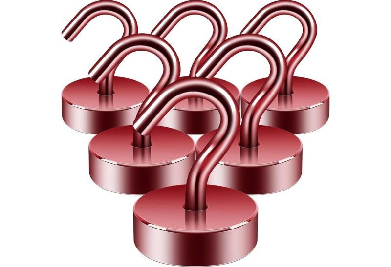 LuxusKollektion Campingstuhl Magnet Haken Neodym Spind Organizer Werkstatt 18kg Magnethaken Rot von LuxusKollektion