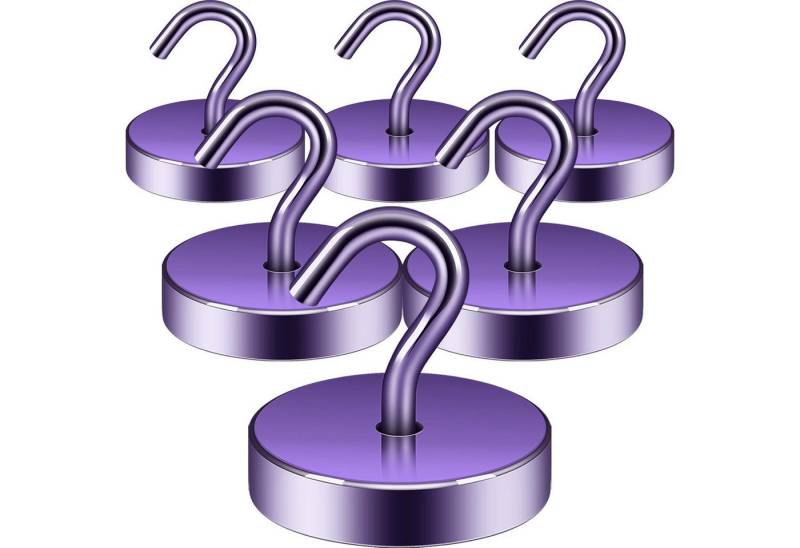 LuxusKollektion Campingstuhl Magnet Haken Neodym Stark Spind Werkstatt Grill 40kg Magnethaken Lila von LuxusKollektion