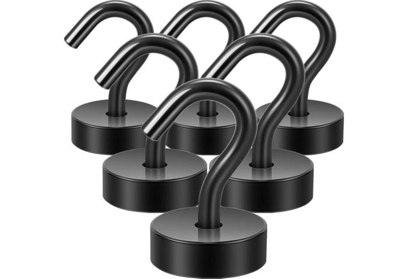 LuxusKollektion Campingstuhl Magnethaken Magnet Neodym Kleiderhaken 12kg Magnethaken Schwarz von LuxusKollektion