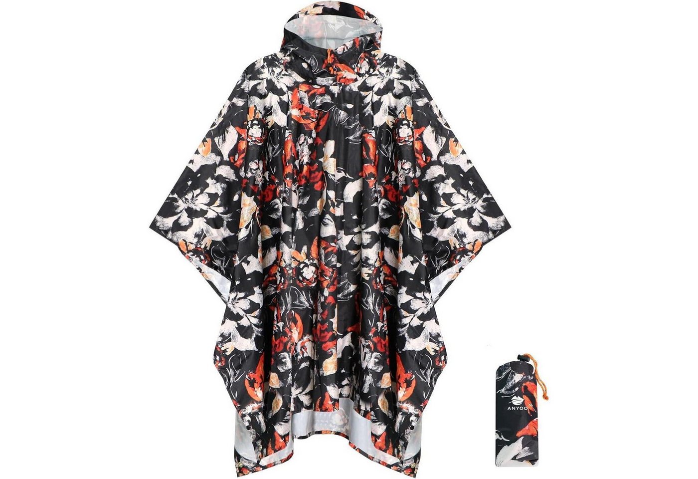 LuxusKollektion Campingstuhl Regenjacke wasserdicht Ripstop Kapuze faltbar Einheitsgröße Blumen LuxusKollektion Campingstuhl Regenjacke wasserdicht Ripstop Kapuze faltbar Einheitsgröße Blumen von LuxusKollektion