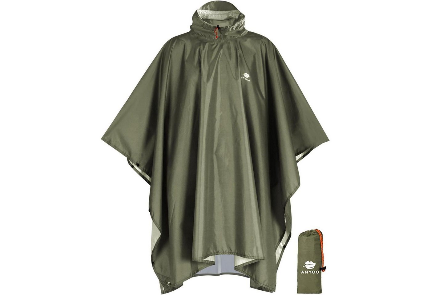 LuxusKollektion Campingstuhl Regenjacke wasserdicht Ripstop faltbar Kapuze Einheitsgröße Grün LuxusKollektion Campingstuhl Regenjacke wasserdicht Ripstop faltbar Kapuze Einheitsgröße Grün von LuxusKollektion