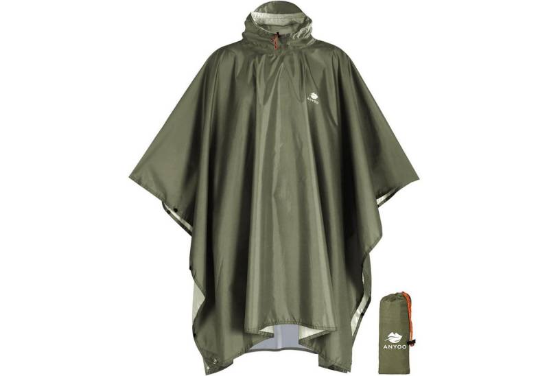 LuxusKollektion Campingstuhl Regenjacke wasserdicht Ripstop faltbar Kapuze Einheitsgröße Grün LuxusKollektion Campingstuhl Regenjacke wasserdicht Ripstop faltbar Kapuze Einheitsgröße Grün von LuxusKollektion