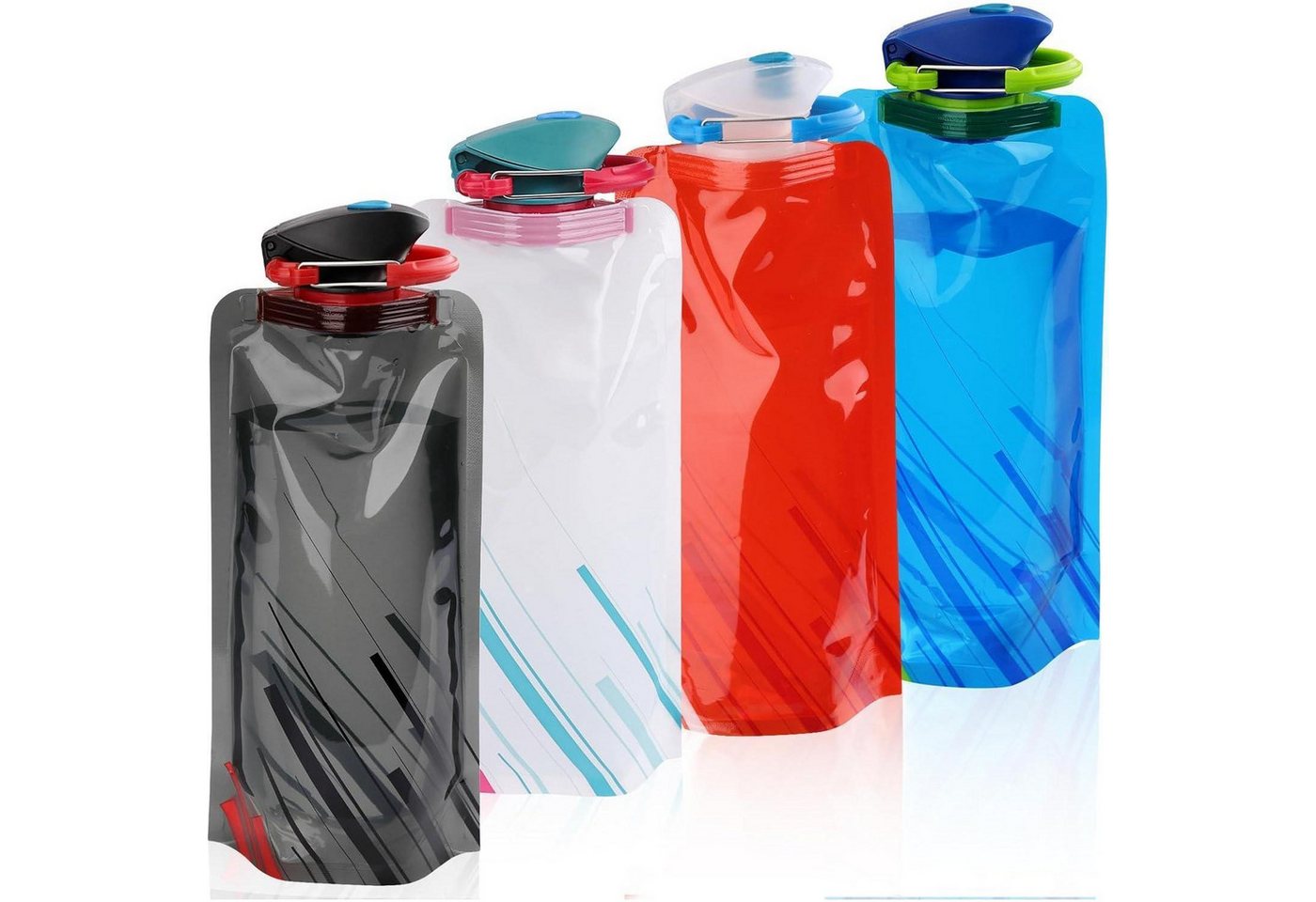 LuxusKollektion Campingstuhl Trinkflasche Faltbar 700ml BPA Frei 4 Stück Schwarz weiß blau rot LuxusKollektion Campingstuhl Trinkflasche Faltbar 700ml BPA Frei 4 Stück Schwarz weiß blau rot von LuxusKollektion