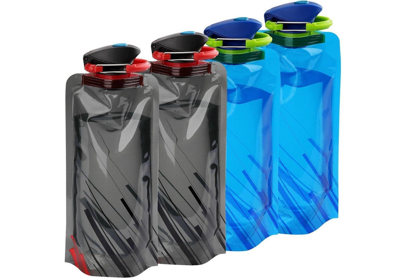 LuxusKollektion Campingstuhl Trinkflasche Faltbar Wiederverwendbar 4 Stück Schwarz blau 4 Stück LuxusKollektion Campingstuhl Trinkflasche Faltbar Wiederverwendbar 4 Stück Schwarz blau 4 Stück von LuxusKollektion
