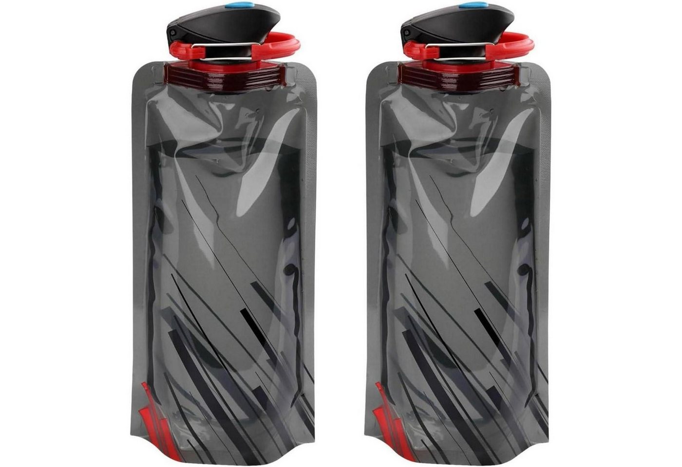 LuxusKollektion Campingstuhl Trinkflasche faltbar wiederverwendbar 2 Stück (Schwarz) 2 Stück von LuxusKollektion