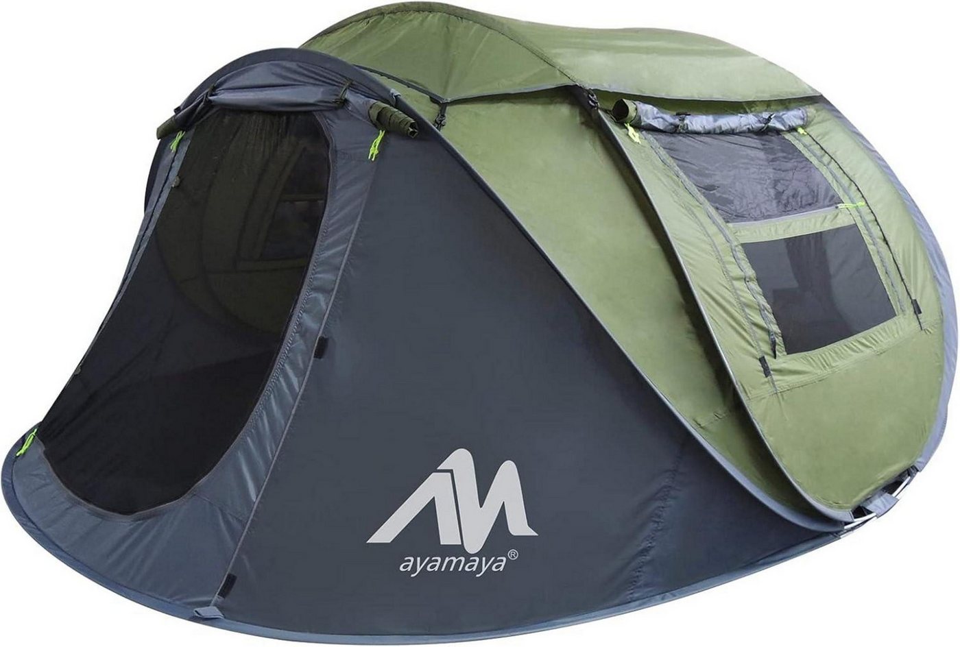 LuxusKollektion Campingstuhl Zelt 3-4 Personen Pop Up Wurfzelt mit Dachfenster Strandmuschel von LuxusKollektion