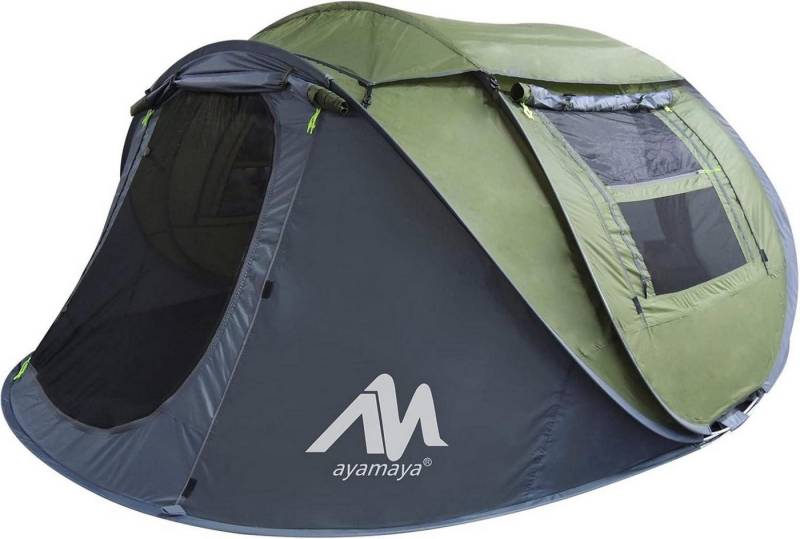 LuxusKollektion Campingstuhl Zelt 3-4 Personen Pop Up Wurfzelt mit Dachfenster Strandmuschel von LuxusKollektion