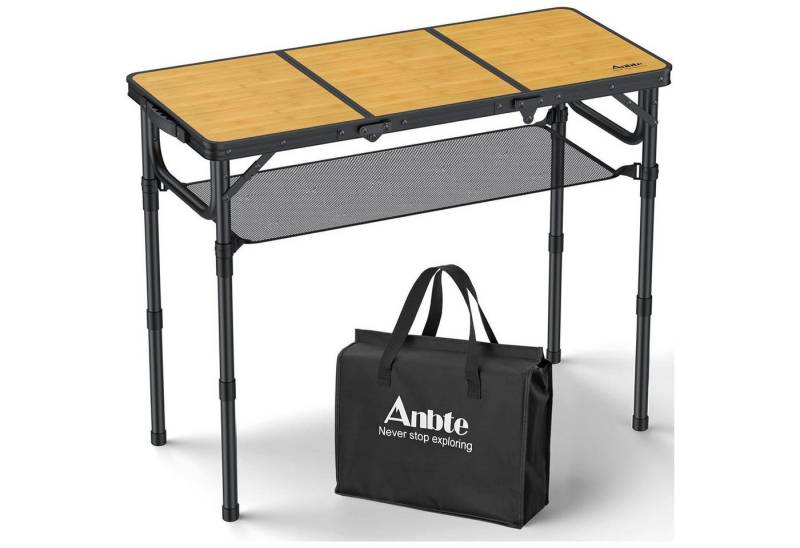 LuxusKollektion Campingtisch Campingtisch Aluminium Klapptisch 87x40cm 3 Höhen MDF Holzmaserung von LuxusKollektion