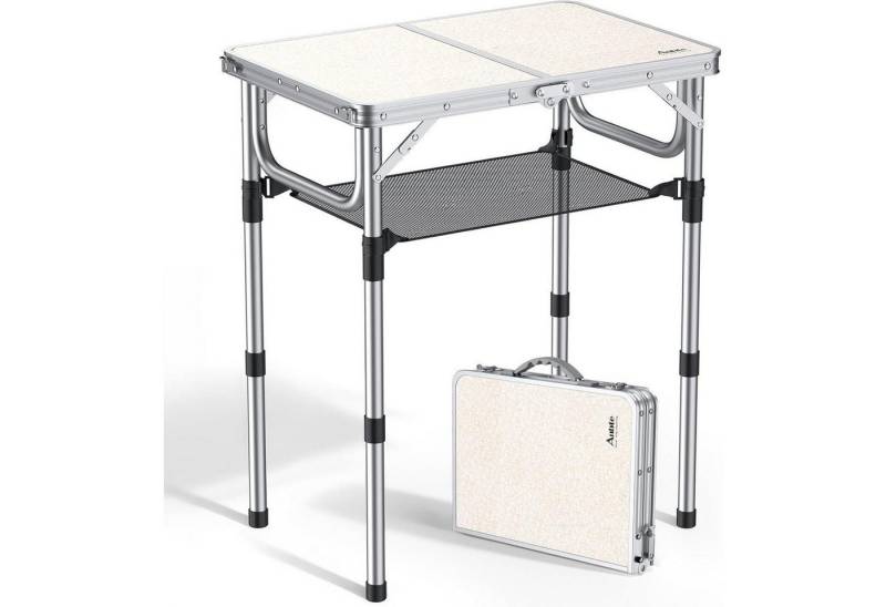 LuxusKollektion Campingtisch Campingtisch Klapptisch 60x40cm Aluminiumrahmen 3 Höhen Weiß LuxusKollektion Campingtisch Campingtisch Klapptisch 60x40cm Aluminiumrahmen 3 Höhen Weiß von LuxusKollektion