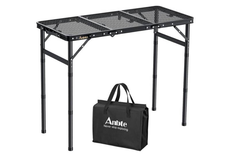 LuxusKollektion Campingtisch Campingtisch Klapptisch Aluminium 88x40cm 3 Schwarz 2(88x40x70cm) von LuxusKollektion
